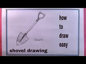 how to draw shovel easy/simple shovel drawing/draw a shovel