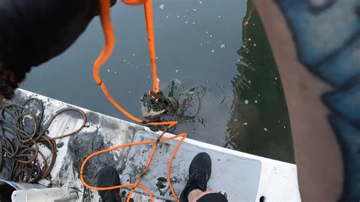 Watch what happens when we pull mortar shells from this American river