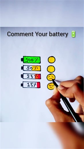 How to draw a Battery 🔋 charging emoji @//
