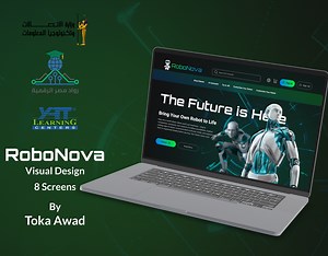 RoboNova – Futuristic Robotics Website UI Design - Toka Awad