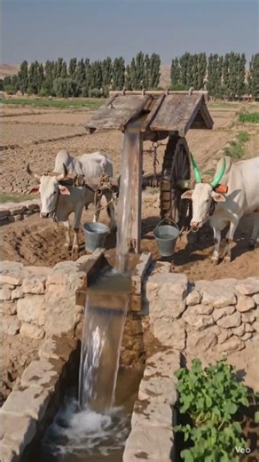 TRADITIONAL Water Filling Method from well For Irrigation#using BULLOCK CARTS