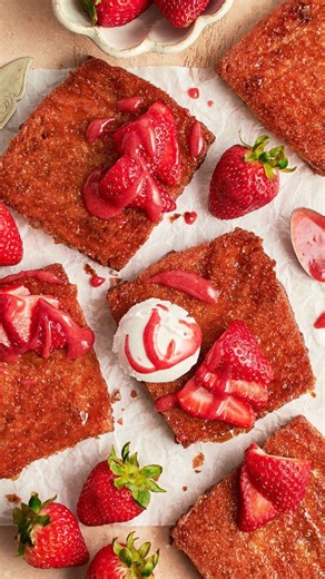 This strawberry dessert looks fancy but is so easy to make