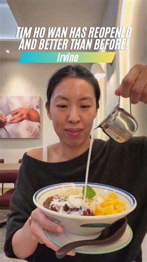 Kristie Hang | LA based host & journalist on Instagram: "@timhowanusa just reopened, and this was the most enjoyable dim sum I’ve had in a while. Must-order dishes include the baked BBQ pork buns, crispy shrimp red rice rolls with hibiscus sauce, black truffle mushroom rice rolls, and the dark and white chocolate sesame balls. Do not skip the HK milk tea. It’s a proper one made with Black & White evaporated milk. This Irvine location also offers store-exclusive items like fried avocado dumplings