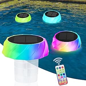 Amazon.com : Trtyldt Pool Chlorine Floater, Chlorine Tablet Floater with Solar Light,Floating Chlorine Dispenser Fit 1"" and 3""*4 Chlorine Tabs,Bromine Floater for Swimming Pool Spa Hot Tub : Patio, Lawn & Garden