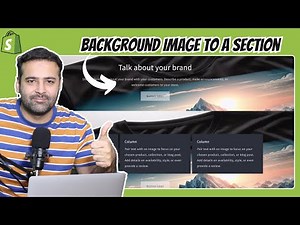 How To Add Background Image To A Section [Shopify]
