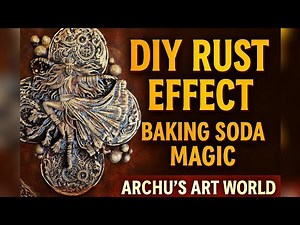 Rust Effect with Baking Soda | Mixed Media Art Using ‪@DesignWithZuri‬ Molds | DIY Textured Wall Art