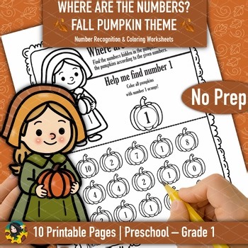 Where Are the Numbers? | november Pumpkin Math Worksheets for Kids