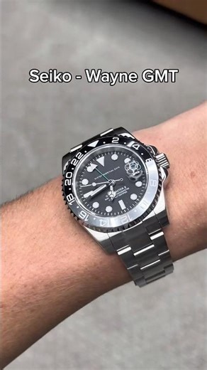 Bruce Wayne GMT Seiko mod watch #trending #watch #luxurywatch #viralvideo #rolex