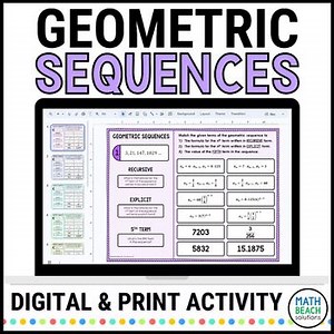 Geometric Sequences Activity - Print and Digital