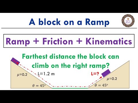 A Block on Ramp with Friction and Kinematics | AP Physics