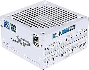 SAMA 850w Power Supply,XP Series White PSU ATX 3.0 & PCIE 5.0 ECO Fanless 80Plus Platinum Certified Full Modular Support RTX 40 Series