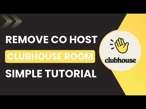 How to Remove Co Host From Clubhouse Room !