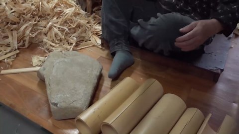 Crafting Traditional Bamboo Folding Fans By A Skilled Craftsman