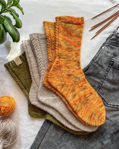 Set of 2 Knitting Patterns, Beginner’s Friendly, Boot Socks Pattern, Hand Knit Pattern, Think Socks, Top / Cuff Down Socks Pattern, Mid Calf - Etsy