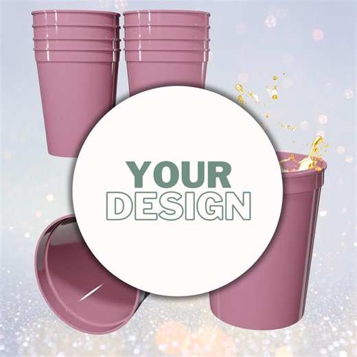 Custom 2.5” Round Stickers for 16oz Stadium Cups – Personalized Labels for Bridal Showers, Weddings, Engagements, Birthday Party Favors - Etsy