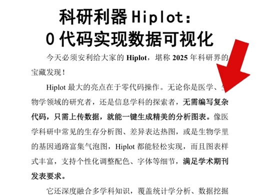 科研利器 Hiplot：0 代码实现专业数据可视化#科研#SCI期刊#学术#工具