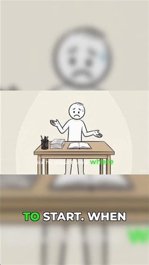 Starting small can help overcome this cognitive overload. #animation #cartoon #funny