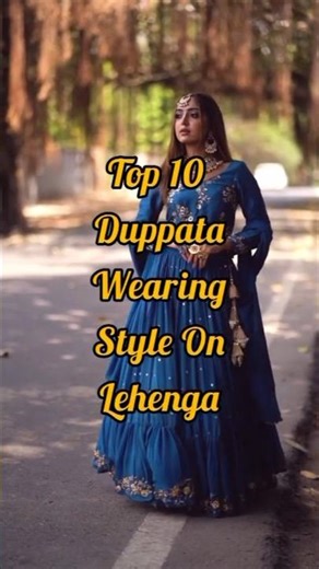 Top 10 Duppata wearing style on lehenga | #shorts #dress #@dishumakeoverr