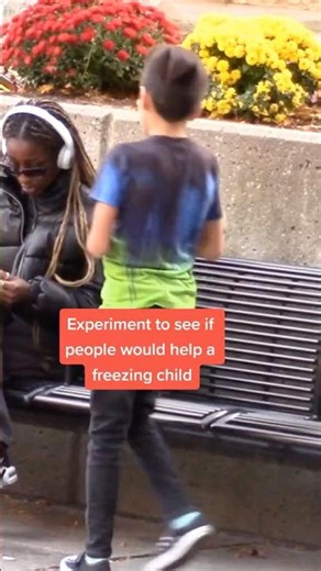 Freezing Child Begs Distracted Stranger For Help! 🥺 #shorts
