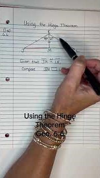 Geo. 6.6 The Hinge Theorem #hingetheorem #actprep #triangles