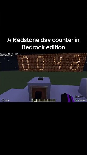 A Redstone day counter bedrock edition