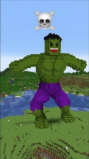 MINECRAFT hulk build battle noob vs pro build #shorts @tenminecraft