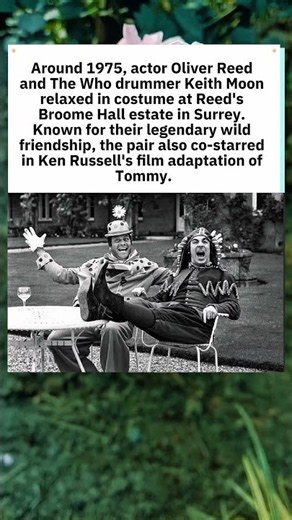 Oliver Reed & Keith Moon at Broome Hall (1975) 🎭 #Shorts #TheWho
