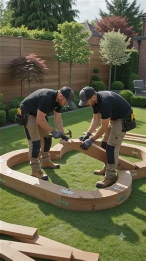Luxury Wooden Garden Arch Installation | Backyard Makeover #ytshorts #diy #backyard