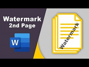 how to add watermark on second page in Microsoft word 2016