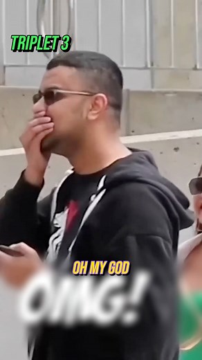 Triplet Photo-Bomb Prank! He was flabbergasted! 😂 | Manchurek Triplets