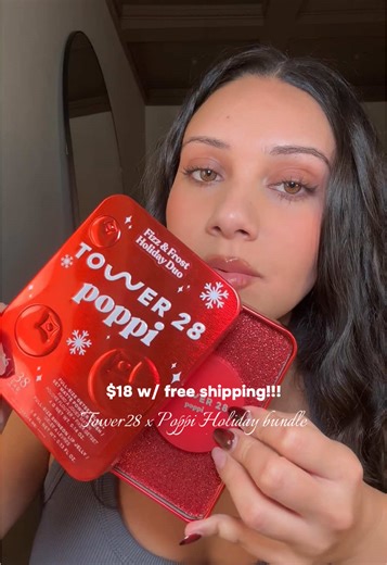The cutest holiday bundle ❤️ @Tower 28 Beauty #tower28 #tower28beauty #holidaybundle #poppi #tiktokshopblackfriday #tikokshopcybermonday #beautyandlifestyledeals