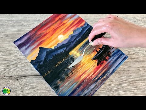 How to Paint a Romantic Sunset | Step-by-Step Oil Painting for Beginners