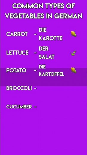 German Vegetable Names: Essential Vocabulary for Grocery Shopping!