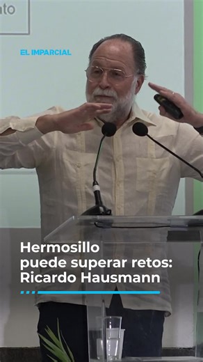 Hermosillo puede superar retos: Ricardo Hausmann Ricardo Hausmann destacó el potencial de Hermosillo para liderar en México, pero señaló retos como la dependencia automotriz y carencias en agua, vivienda y transporte. Propuso diversificación, innovación y nearshoring para un crecimiento inclusivo. #Hermosillo #FuturoSustentable
