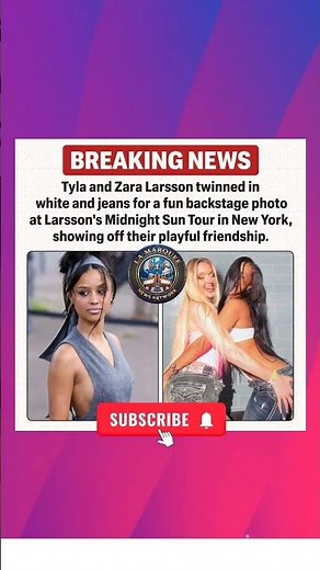 Tyla & Zara Larsson Twin Backstage at Midnight Sun Tour NYC! 🎤 #Tyla