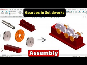 Assembly of Multistage Gearbox & Motion Study in SolidWorks