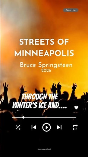 Streets of Minneapolis #brucespringsteen #shorts #lyrics