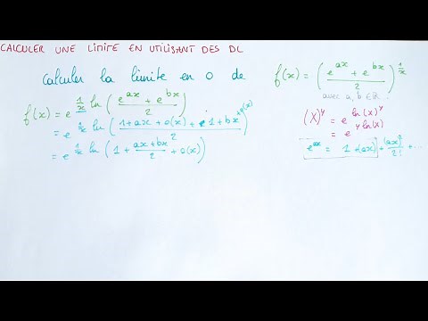 Calculate a LIMIT using LIMITED DEVELOPMENTS 2 - Example + Explanations - Maths Bac+1