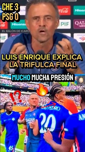 🔥LUIS ENRIQUE Y LA TRIFULCA FINAL CON JOAO PEDRO 💥 CHELSEA 3 PSG 0 #mundialdeclubes #shorts #fifa