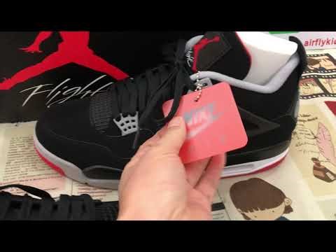 Unboxing Air Jordan 4 Bred Review