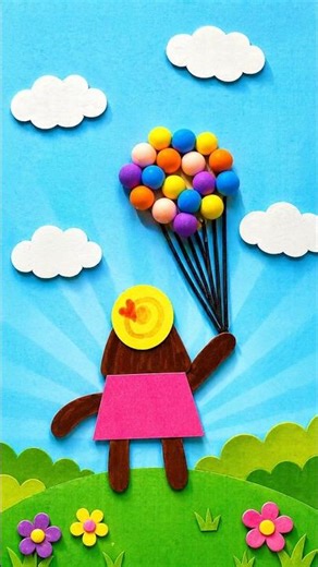 easy clay craft for beginners/ clay doll craft #craft #clay #clayart #claycraft #doll #kids #shorts