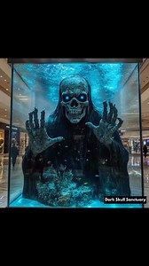 When you’re just trying to shop but the Grim Reaper’s in an aquarium asking for your soul.#UnderwaterReaper #MallOfNightmares #AquaTerror #SkeletonSurprise #DeathOnDisplay #CreepyCool #DarkArtInstallation #GrimStyle #HauntedAesthetics #WTFDecor💀🌊🛍️👻😱🧟‍♂️ | Dark Skull Sanctuary