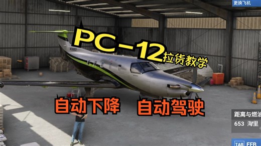 拉货单次100w ——PC12航电教程 微软模拟飞行2024