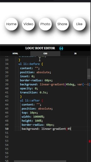 Insanely Smooth Hover Menu Animation Using Only CSS (No JavaScript) #coding #cssanimation #htmlcss