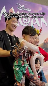 POV: Your surprise your son with Maui’s Fish Hook from Moana 2 Thank you @disneyanimation @islandcity_media @iwgroup for inviting us to the Moana 2 Movie Premier! #hungryfam #moana2 #moana | Hungry FAM