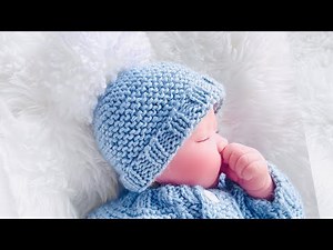 🔥 THE BEST TUTORIAL for a Baby Hat on Two Straight Needles in Garter Stitch! Easy, Quick, and Bea...
