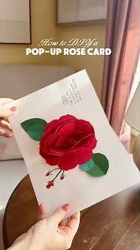 How to DIY a pop-up rose card #diy #giftideas #cardcreations #flowercraft #popupcard
