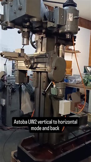 Astoba UW2 from vertical to horizontal mode and back. #engineering #lathework #manualmachining #toolroom #millingmachine | Swisstoolmaker