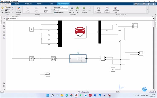 ROS Simulink CarSim联合仿真示例教程