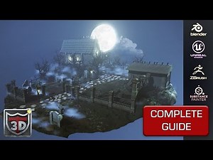 Blender 3 | Unreal Engine 5 | Complete Guide | Stylized Graveyard Environment | Tutorial